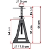 Podpory stojaki pod przyczepę Plastic Jacks - Fiamma 00680C01G