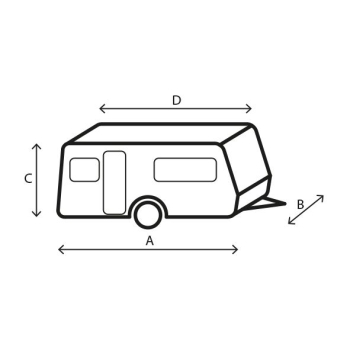 Pokrowiec na przyczepę kempingową Caravan Cover 12M 600-650 - Brunner