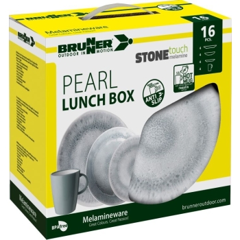 Zestaw obiadowy z melamimy Lunch Box Pearl - Brunner