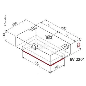 Zbiornik na wodę EV-2201-124 litry