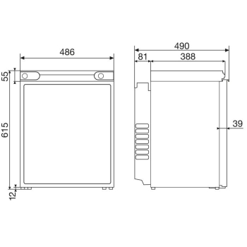 Lodówka absorpcyjna RF60 Gas/12/230,30mbar - Dometic