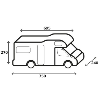 Pokrowiec na kampera Camper Cover Design 12M 700-750 - Brunner 7241544N