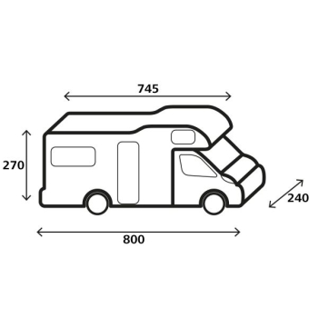 Pokrowiec na kampera Camper Cover Design 12M 750-800 - Brunner 7241545N