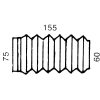 Osłona gumowa urządzenia najazdowego mieszek Hahn 155