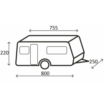 Pokrowiec na przyczepę kempingową Caravan Cover Design 12M 750-800 - Brunner