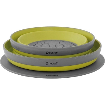 Zestaw Outwell Collaps Bowl & Colander Set - lime green