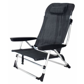 Krzesło plażowe Beach Chair Marbella Charcoal - EuroTrail