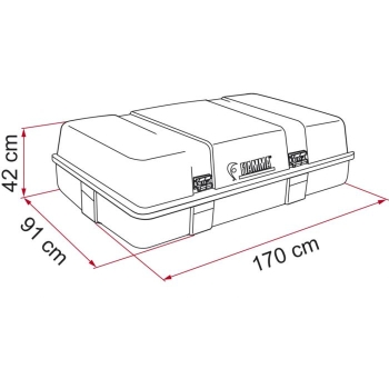 Dachowy Box bagażowy 520 litrów Ultra-Box 3 - Fiamma